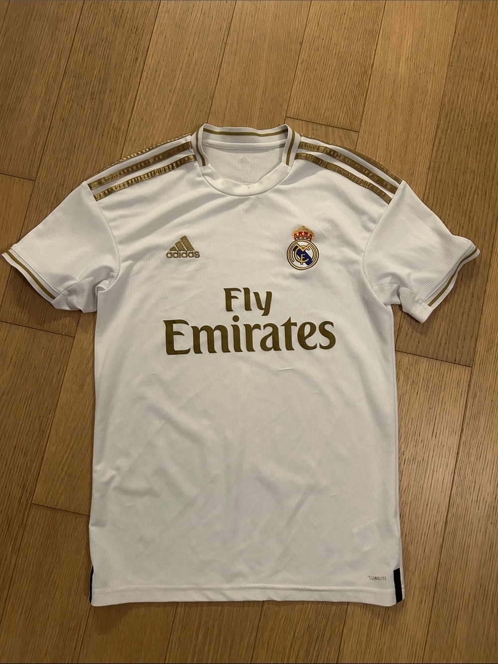 adidas White and Gold Real Madrid Home Jersey